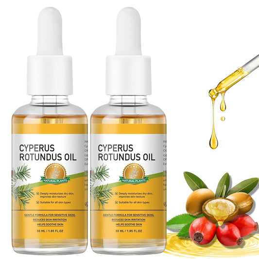 FunnAura 2 Pcs Cyperus Rotundus Oil, Organic Hair Removal Care Oil for Moisturizing and Soothing