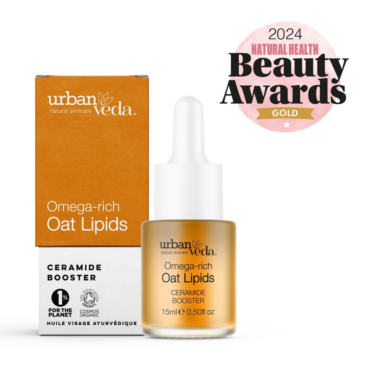 Urban Veda Oat Lipid Booster Oil| Brighten skin & reduces inflammation| Azelaic Acid Face Oil with Retinol |For All Skin types| Vitamin E oil with Squalene |COSMOS Certified & Clinically Proven| 15 ML