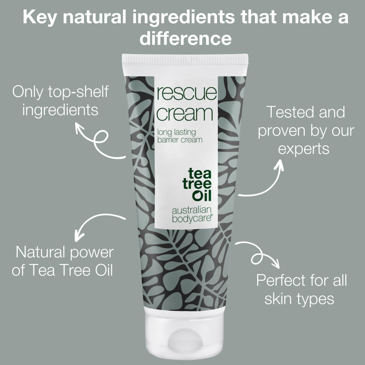 tea tree oil australian bodycare Australian Bodycare Rescue Cream for Sore Skin | Anti Redness Cream for Sore Bum | Bedsore Treatment | Healing Cream for Wounds & Nappy Rash | Barrier Cream for bedsores | 100ml