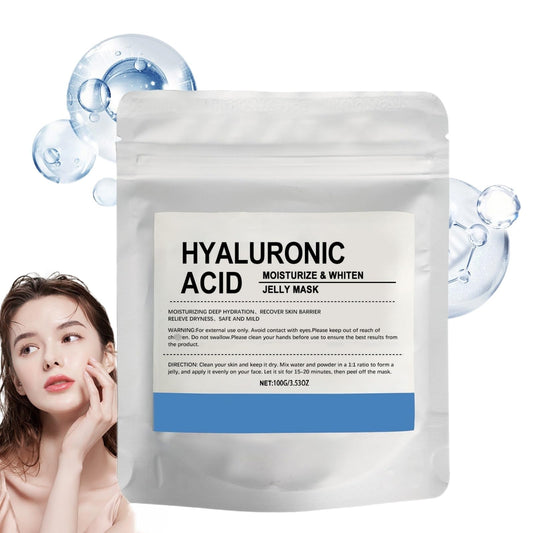 Oumun Hyaluronic Acid Powder,Natural Hyaluronic Acid Powder for Face Skincare,Hyaluronic Aci/d Jelly Mask for Face,Skin Hydr/ating and Moisturising,Water-Soluble,DIY Facial Serum,Hydr/ation Smooths Wrinkles