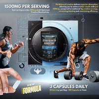 Puretrex Ultra Alkalyn Hardcore Creatine Monohydrate, 150 Capsules, Max Strength, Balanced pH, Energy, Strength, Focus KRE