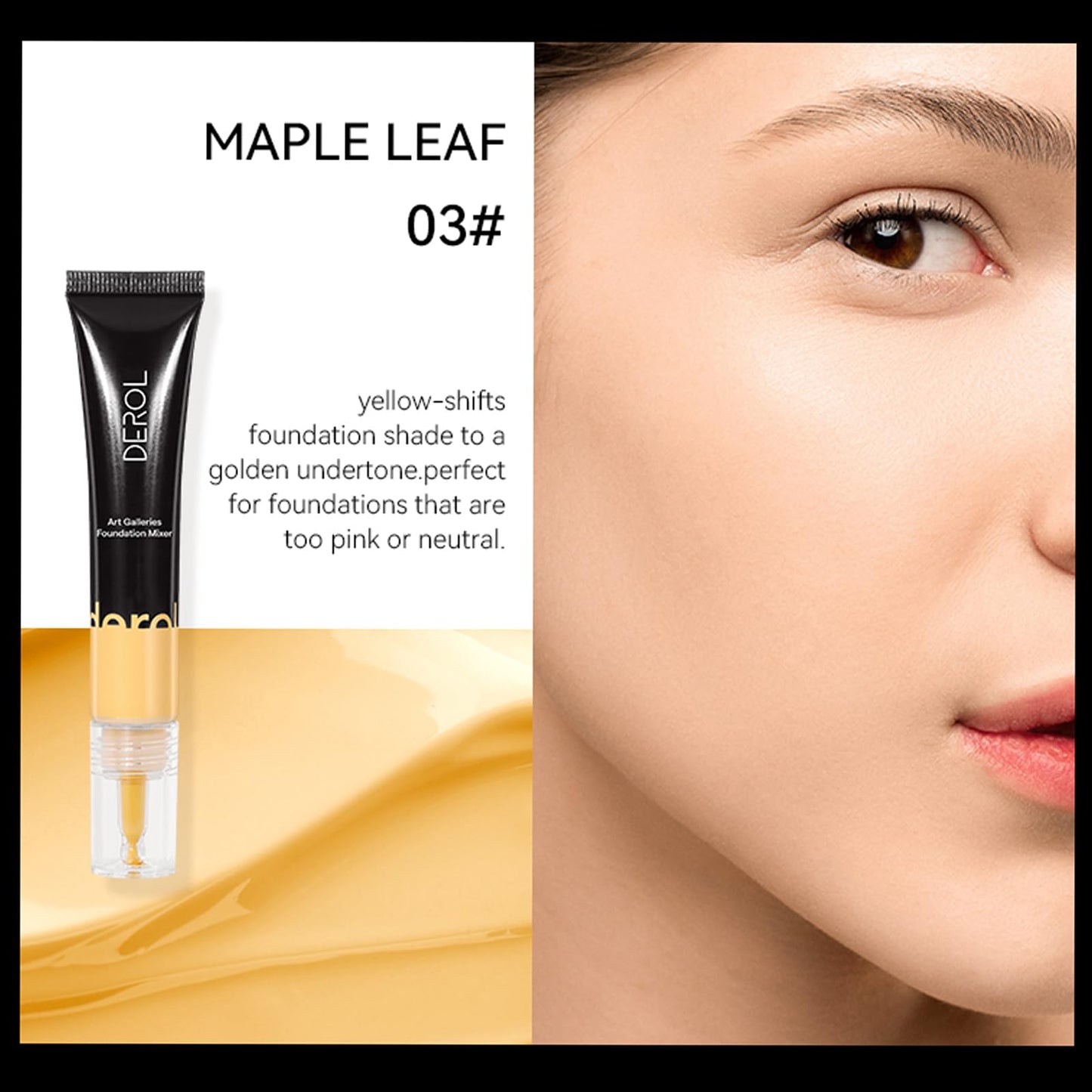 SONGQEE Liquid Foundation Mixer, Colour Corrector Foundation For Mature Skin, Make Up Foundation Shade Adjuster, Face Primer Concealer Foundation Full Coverage, Anti-Redness (Yellow)