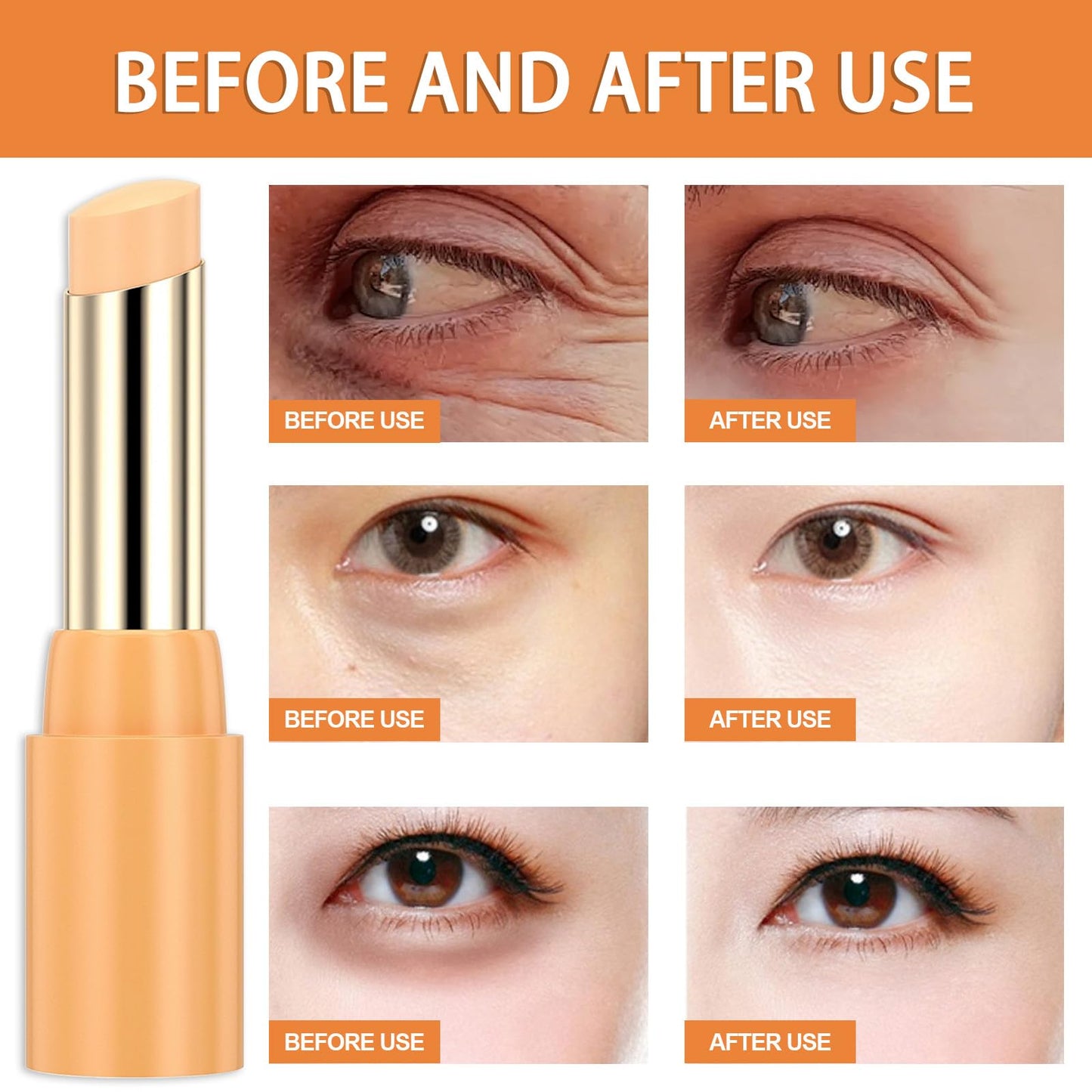 NatrLuxe Vitamin C Eye Cream Stick,Under Eyes Cream For Dark Circles And Puffy,Glow Balm, Lift The Skin Around The Eyes & Tighten Eye Bags, Firming Stick For All Skin Types, Women/Men