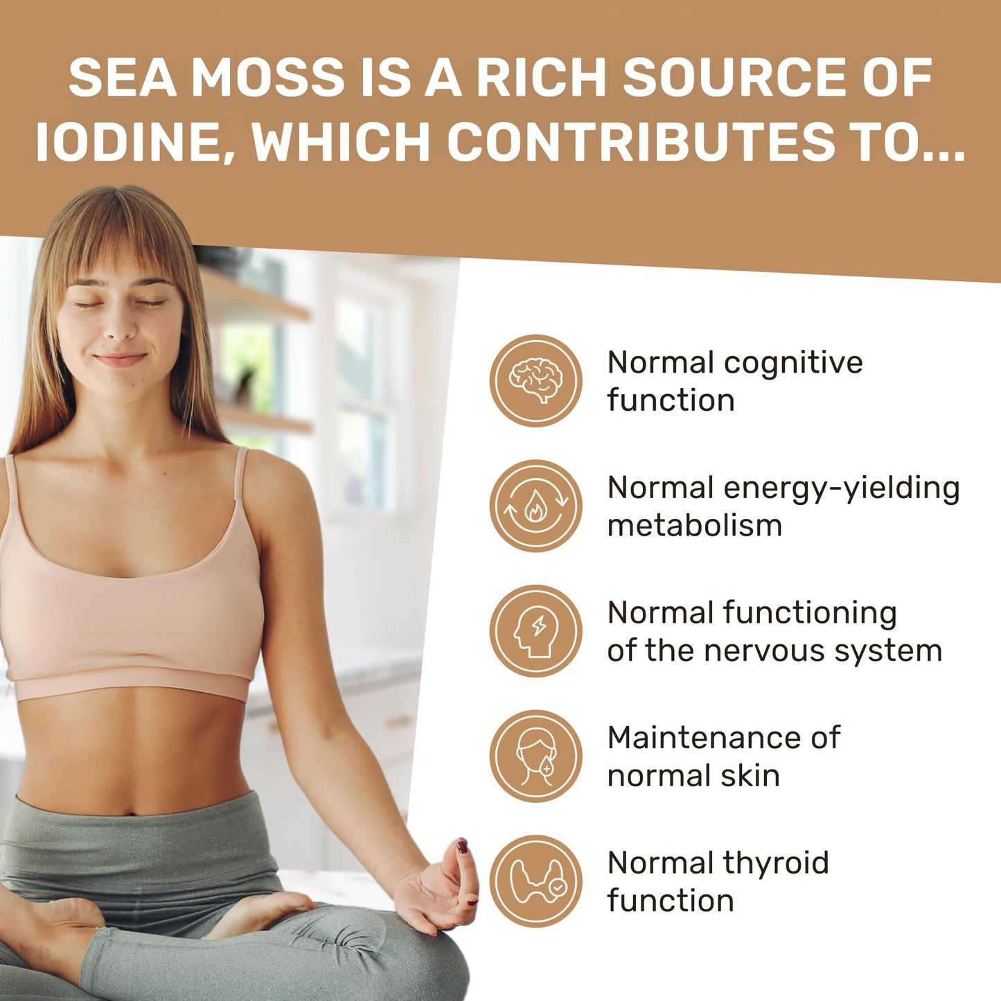 Marine Organics Organic Irish Sea Moss & Ashwagandha Capsules - Calm Blend - 60 Capsules - Ashwagandha High Strength 1200mg w/Black Pepper - Immunity & Stress Support - Vegan, Non-GMO, UK Made, Certified Organic