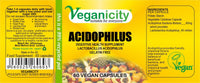 Veganicity Acidophilus Probiotic : Digestive Health Supplement : 60 Vegan Capsules, in a Planet-Friendly 99% Recycled Pot