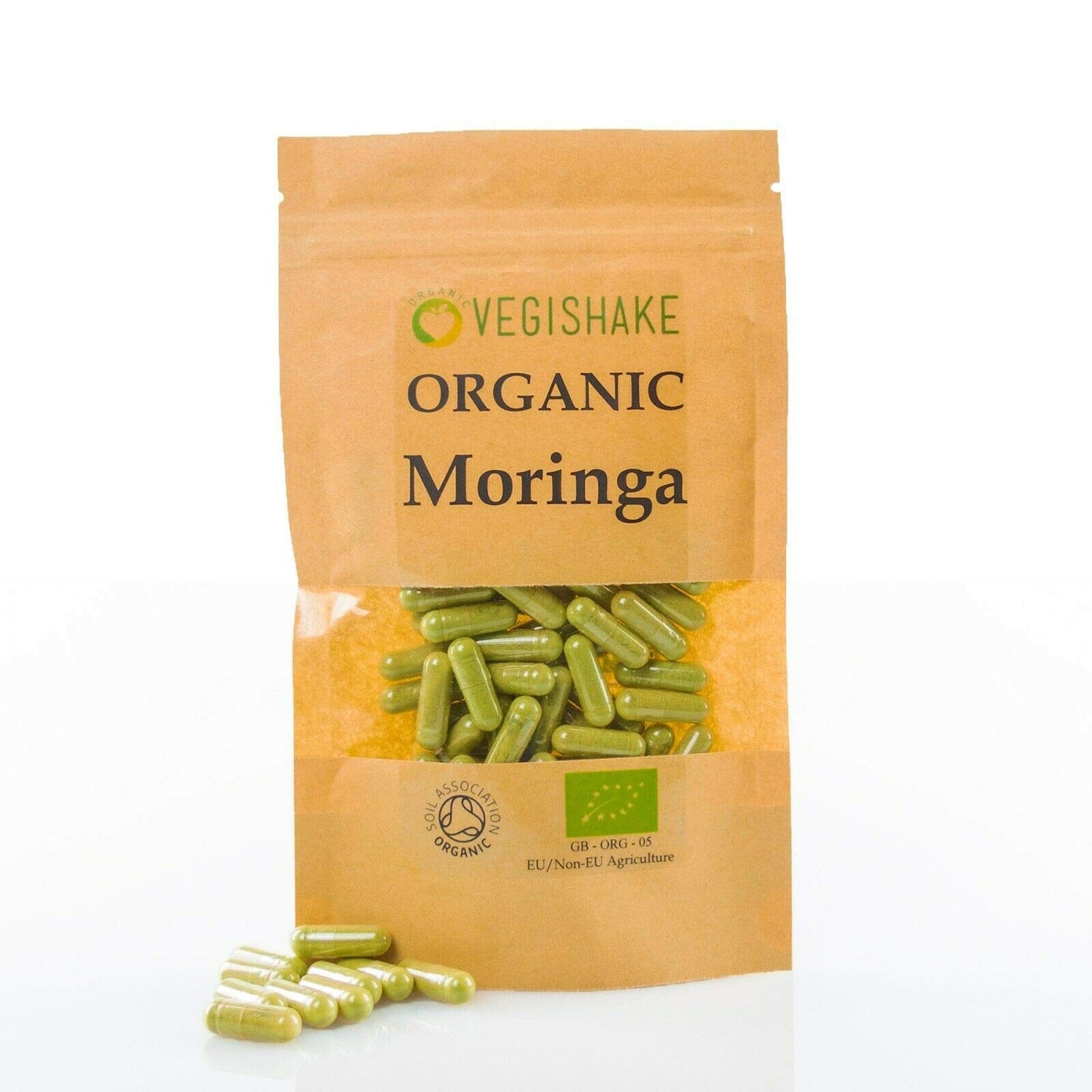 vegishake Organic Moringa Oleifera HPMC Capsules 1000mg per Meal Oleifera Miracle Tree Vegan Halal Kosher (90 Capsules)