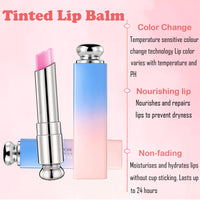 GEEWHILE Tinted Lip Balm Moisturizing Lip Gloss Colour Changing Lip Balm, Long lasting Natural Moisturizing Lip Oil Pink Lip Balm, Natural Lip Protection.Non-Stick Lipstick for Lip Repair (#115)