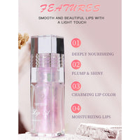 MEITREND Colour Changing Lip Oil,Hydrating Lip Gloss Magic Colour Changing Lip Oil,Moisturizing Plumping Lip Gloss Lip Oil Tint For Women Girls Pink Lips