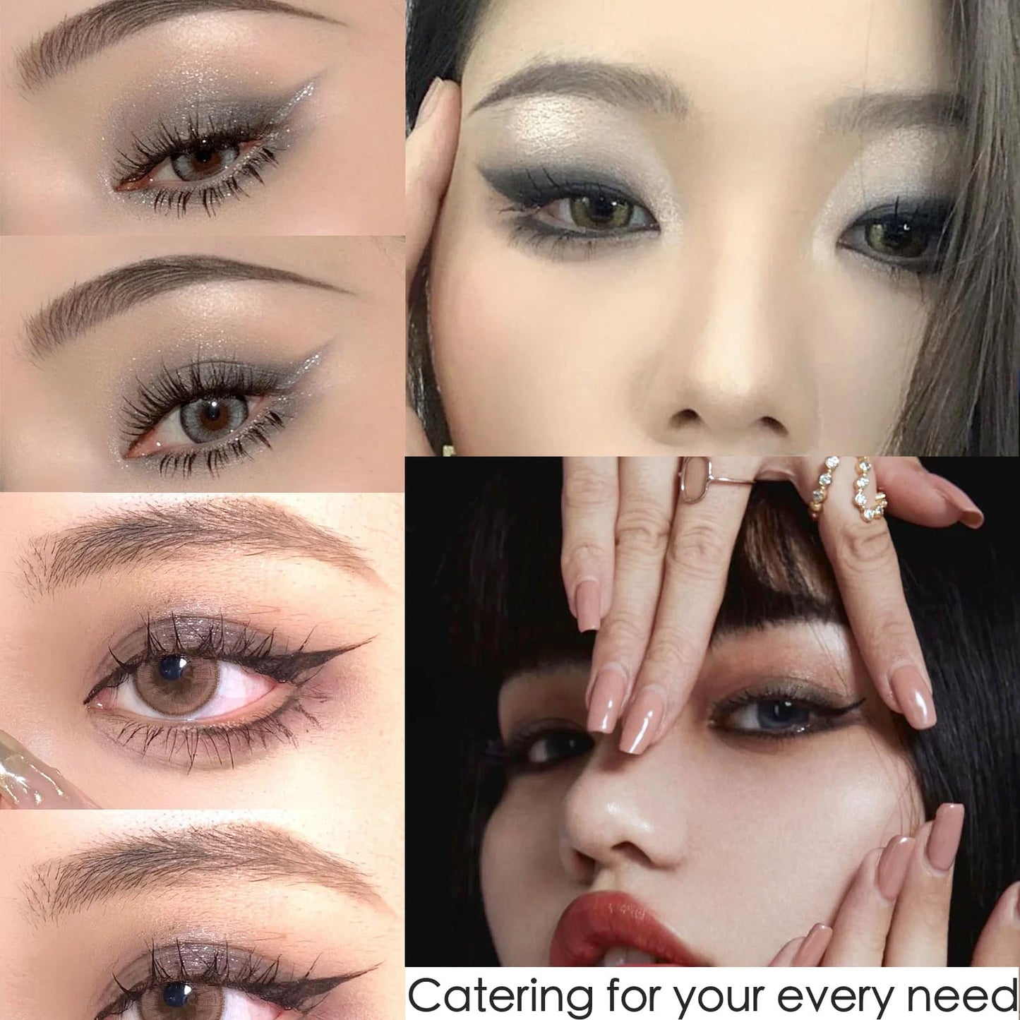 HAORQEE Black Eyeshadow Palette, Smokey Glitter Silver Gothic Eye Shadow Make Up Palettes White Grey Matte Cold Toned Long Lasting Waterproof Eye Shadows Pallets for Women Girls Halloween Goth Christmas Gifts