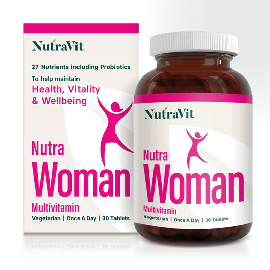 NUTRAWOMAN - Womens Multivitamins | Womens Vitamins - 30 Tablets - 27 Vitamins & Minerals - Daily Multivitamin for Energy & Health - with Probiotics, Biotin, Folic Acid & Methyl B12 - NutraVit