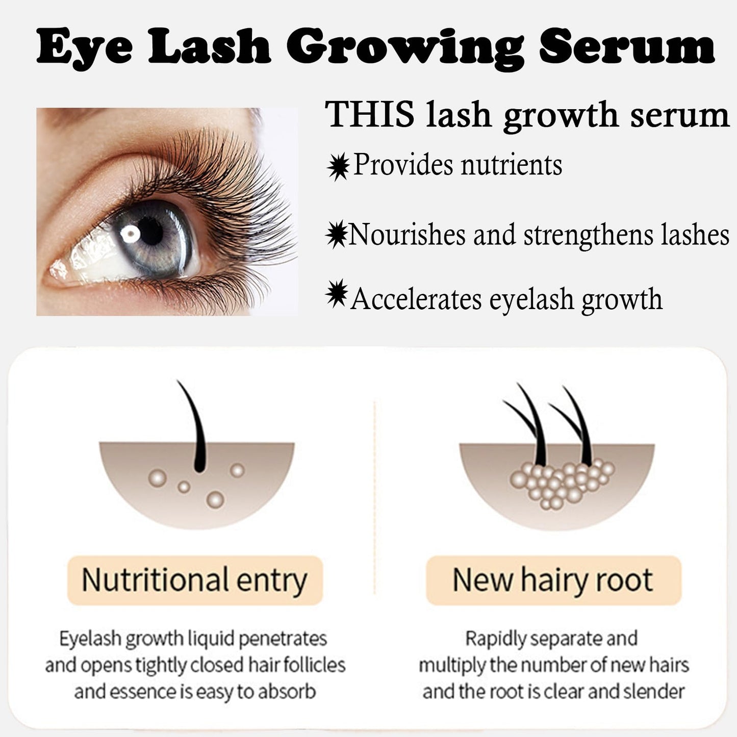 GEEWHILE Eyelash Serum for Growth, Eyelash Growth Serum Lash Serum Growth Rapid Lash, Lash Growth Serum, Eyebrow Growth Serum Eyelash and Eyebrow Growth Serum for Longer, Fuller and Thicker Luscious Lashes