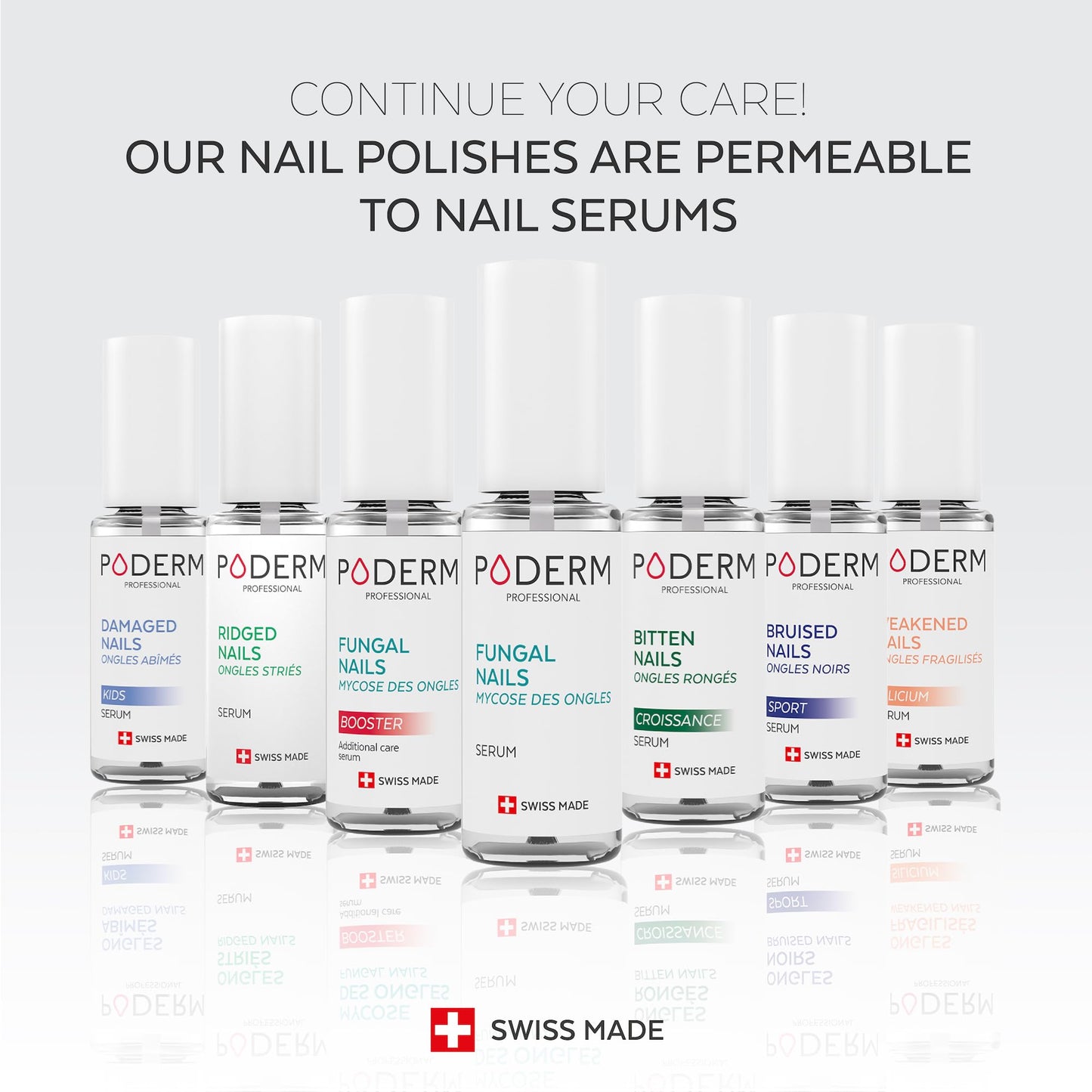PODERM - FUNGAL NAIL INFECTIONS - Nail varnish TEA TREE - Prevention & Treatment of Nails Yellowed/Damaged by FUNGAL INFECTIONS - TREATS & COLOURS - foot/hand treatment - Swiss Made