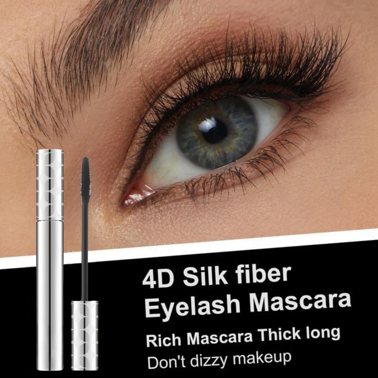 2Pack Black Mascara for Older Women,Mascara for Sensitive Eyes,Lengthening Waterproof Masc/ara,Natural,Long Lasting,Smooth,Gentle,Smudge Resistant,Volumizing,No Clumping,Suitable for Mature Ladies
