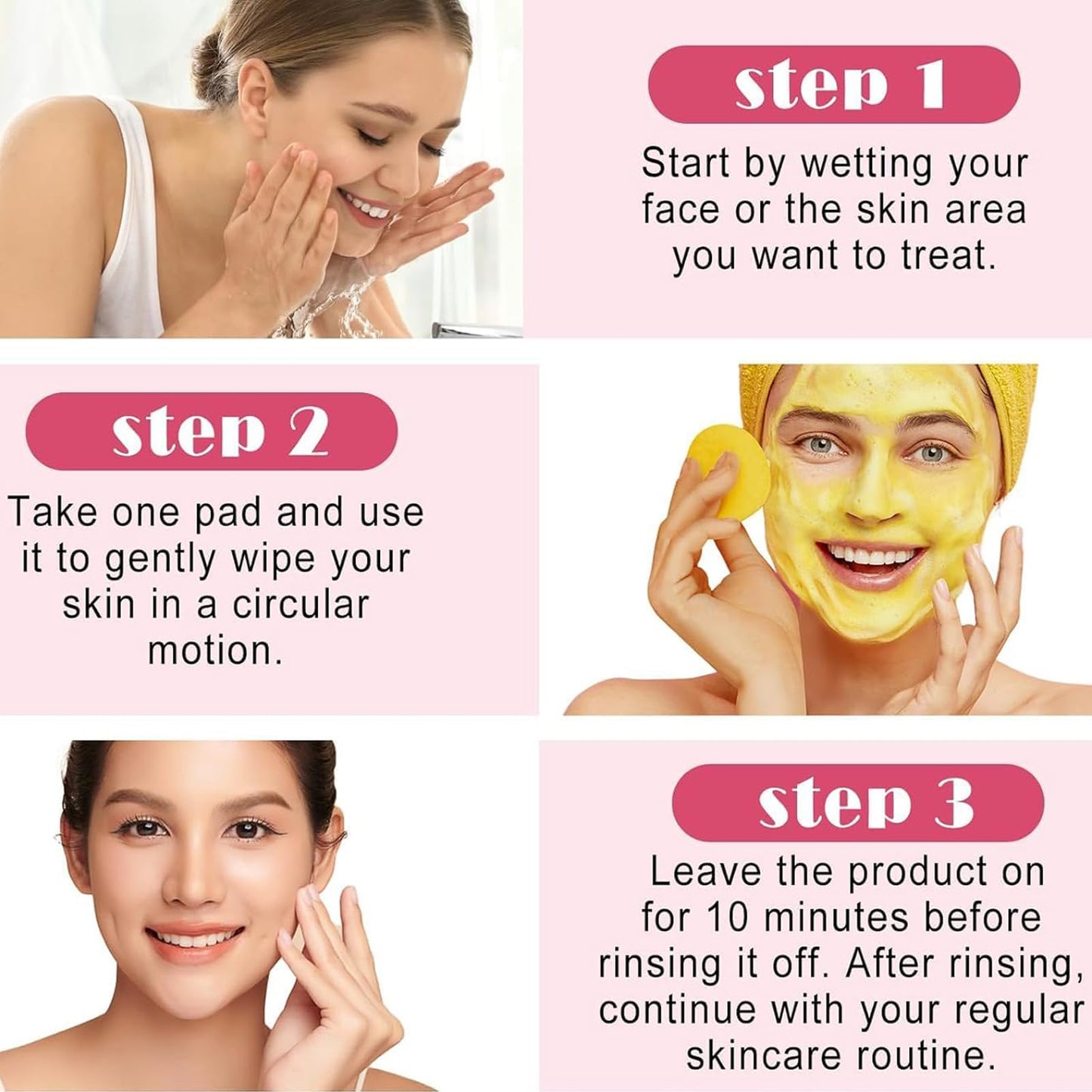 Sengwer 40pcs Exfoliating Kojic Acid And Turmeric Face Scrub Pads for Deep Cleansing and Oil Control