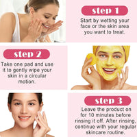 Sengwer 40pcs Exfoliating Kojic Acid And Turmeric Face Scrub Pads for Deep Cleansing and Oil Control