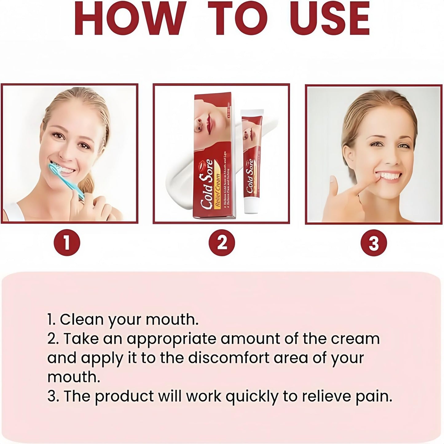Fankayi Cold Sore Treatment Cream,Co/ld So/re Cream for Lips,Rapid Relief for Cold Sores,Mouth Ulcer Treatment for Adults,Mouth Ulcer Treatment,Mouth Th-Rush Cure for Adults,Coldsore Cream for Lips