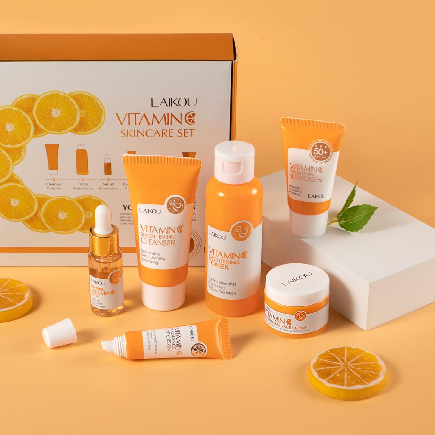 Skincare Gifts Set for Teenage Girls - Vitamin C Skin Care Sets & kits - Anti-Aging Gift Sets for Women,Pamper Gifts for Her,Facial Kits,Cleanser Toner Moisturiser set(6PCS)