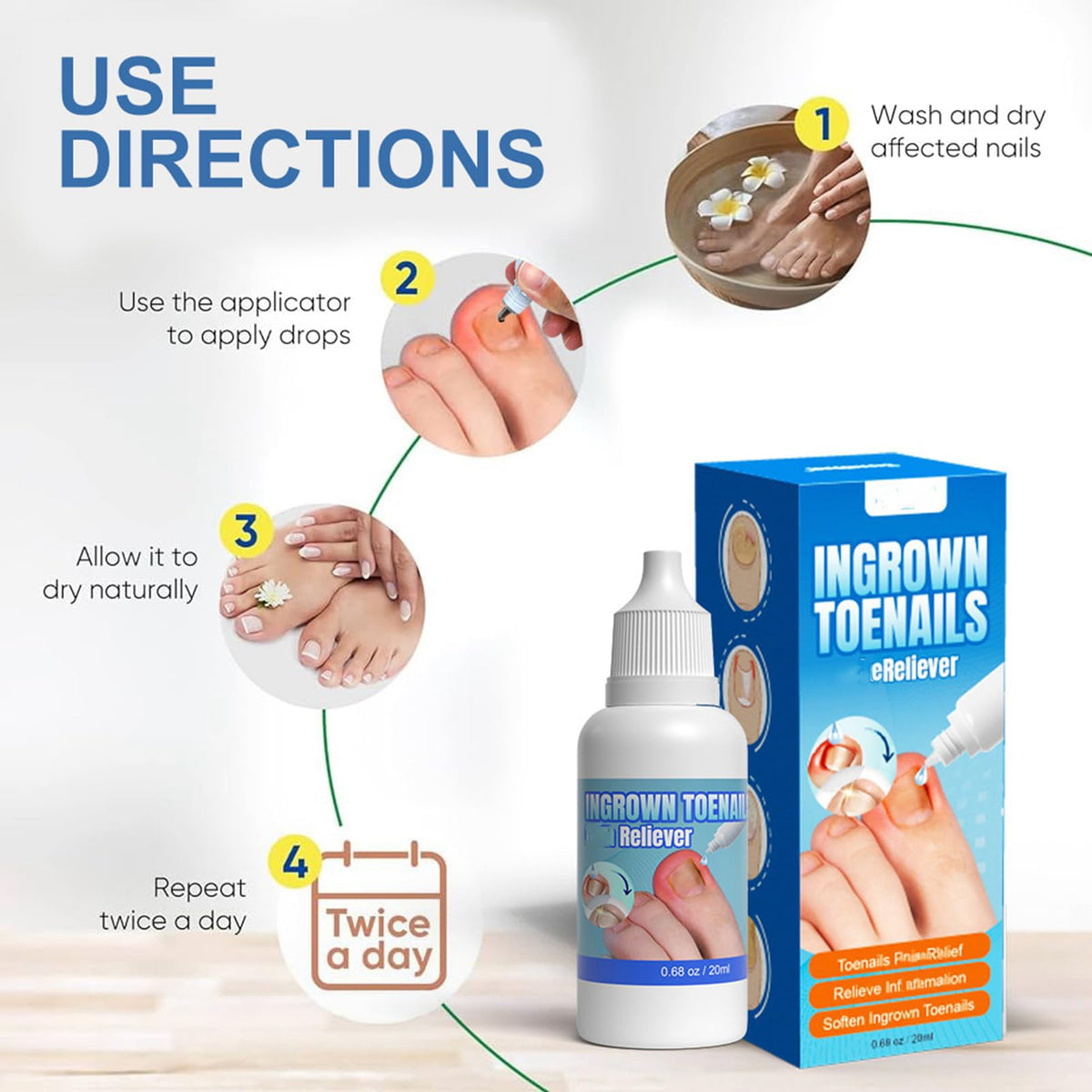 ASMAYSA Ingrown Toenail Correction Extra Strong - Ingrown Toenail Drop- Cuticle Care Oil for Ingrown Toenails - Trimming Toenail Softening Drop Ingrown Toenail Correction,20ml