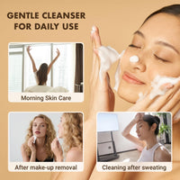 CTUBLIAUNX Exfoliating Face Wash & Scrub Cleanser for Women - Gentle Face Exfoliator with Vitamin C, Deep Cleansing & Smooth Skin, Oil-Free Daily Face Wash