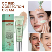 BloomBelle CC Red Correct with Centella Asiatica, Colour Corrector Cream, Skin Perfector Tinted Moisturiser, Pores Face Concealer, CC Cream Light With SPF 25 For Blemishes, Red Skin, & AcneMark
