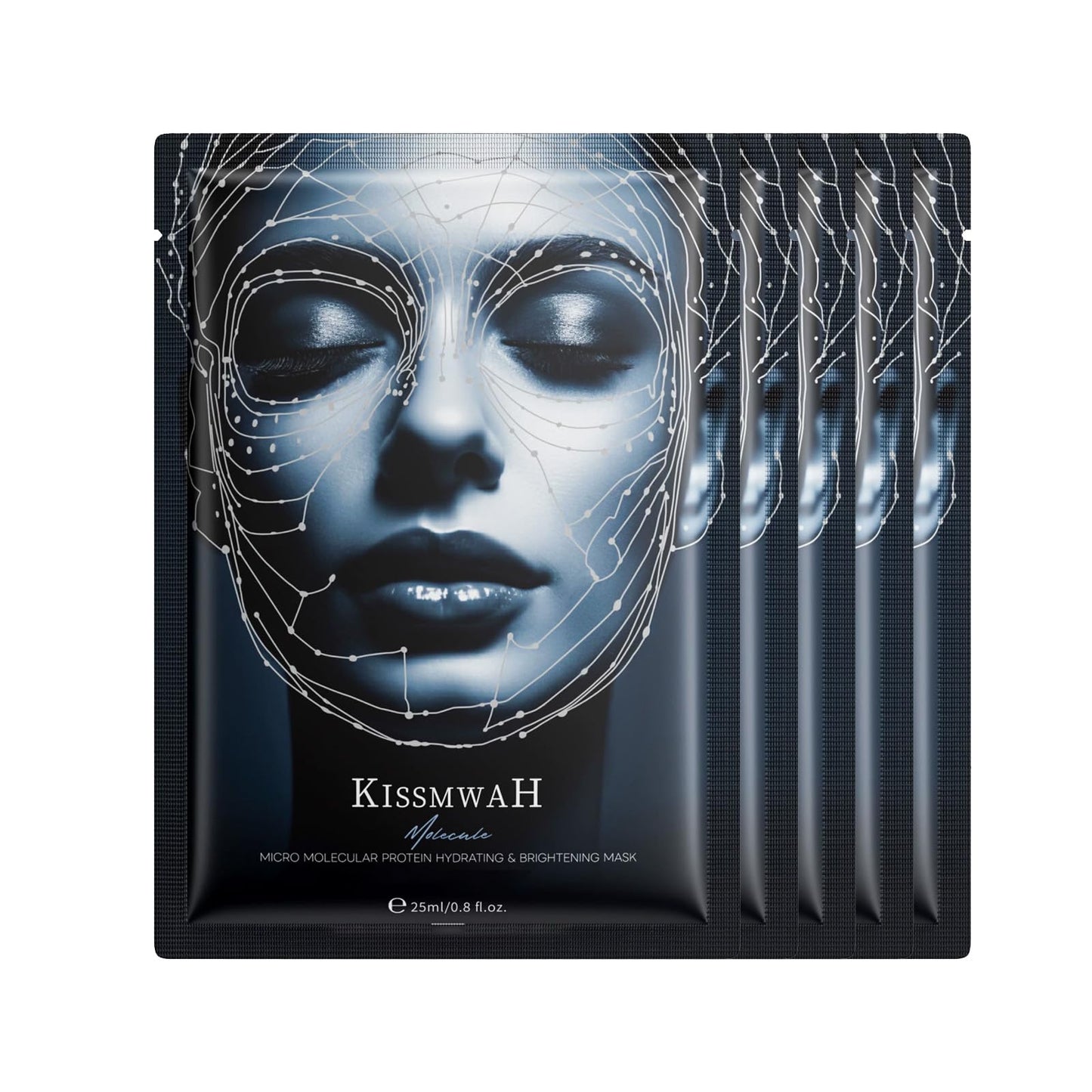 Micro Molecular Protein Hydrating Translucent Deep Moisturizing Mask, Makeup Base After Sun Repair Daily Care Mask for Moisturizing Dry Skin (5 pieces)