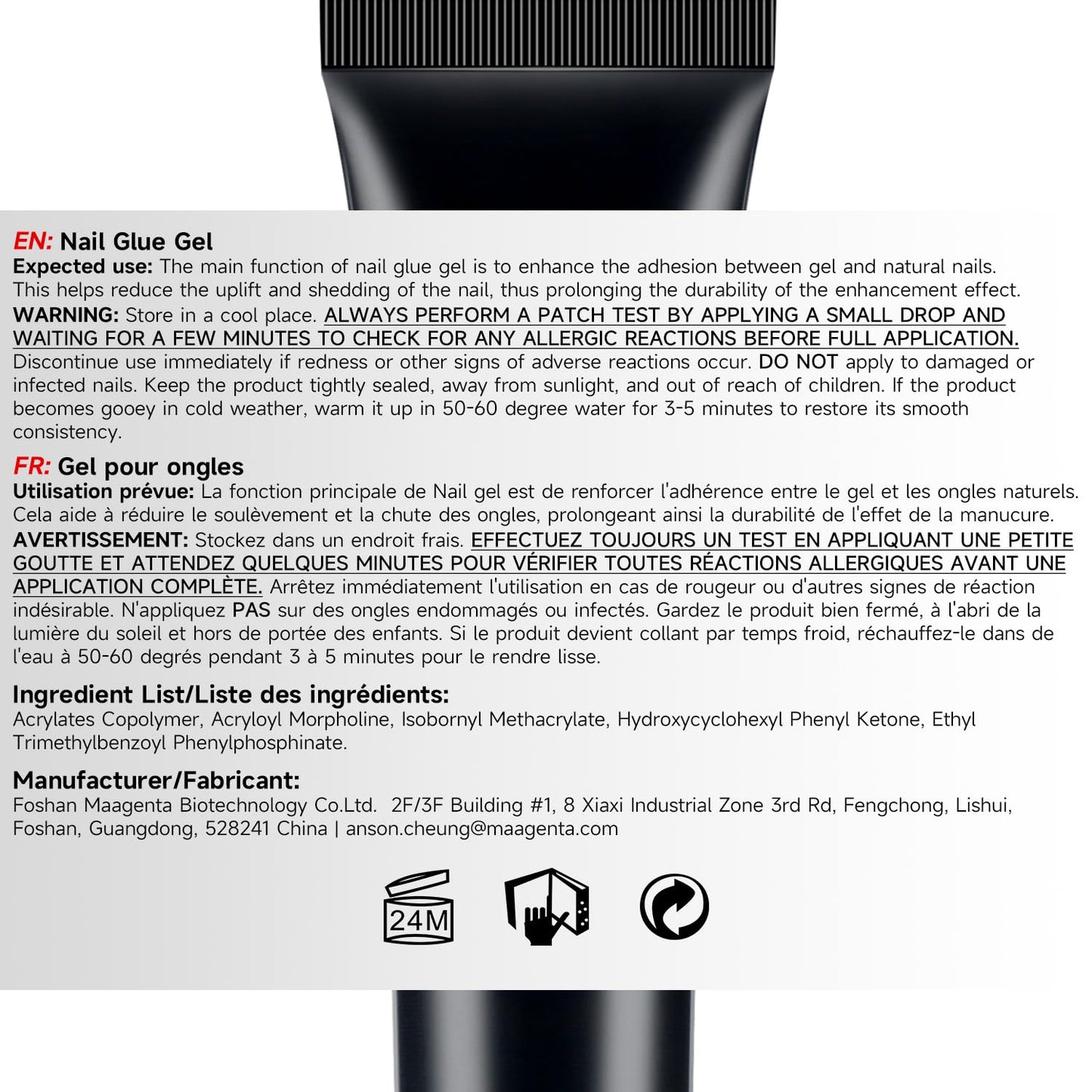 Nicedeco Nail Glue Gel 22ml, Gel Nail Tips Glue, Clear, High Viscosity, Multi-functional, Strong Adhesion, Easy to Use, Long-lasting, Upgraded Formula