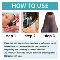 Hair Straightening Cream - Hair Smoothing Cream - Protein Hairs Treatment - Nourishing Fast Straightening Serum With Collagen & Silk For Women
