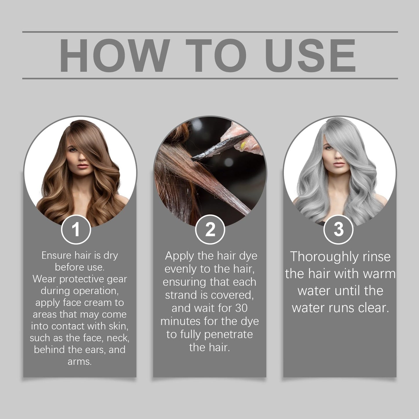 Jinjiar 2 in 1 Natural Essence Extract Silver Hair Dye,Silve-r Metallic Hai-r Dye,Silver Gray Natural Ha-ir D-ye Cream,Nice and Easy H-air Dy-e,Silv-er Hair Toner,Hair Color for Women,Hair Lightener(Silv-er)