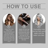 Jinjiar 2 in 1 Natural Essence Extract Silver Hair Dye,Silve-r Metallic Hai-r Dye,Silver Gray Natural Ha-ir D-ye Cream,Nice and Easy H-air Dy-e,Silv-er Hair Toner,Hair Color for Women,Hair Lightener(Silv-er)