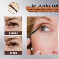 HERBINSOLS Brown Mascara for Older Women - Telescopic Mascara Waterproof - Hypoallergenic Mas-cara for Sensitive Eyes - Primelash mascara for Mature Women with Thinning Lashes