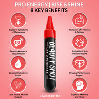 ProNutriWorld Energy Supplement for Memory and Focus with Royal Jelly Oral Liquid Ginseng, Guarana Extract, Taurine and Rhodiola for Tiredness, Fatigue and Immune Support (20 Servings)