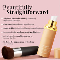 SHEBEEDO Biomimic Foundation 4 In 1,Medium Spectrum With Spf50+,Hydrating Medium Full Coverage Concealer,Hydrating Color Changing Foundation,Long Wear&Waterproof Light Spectrum Foundation For Women,30ml