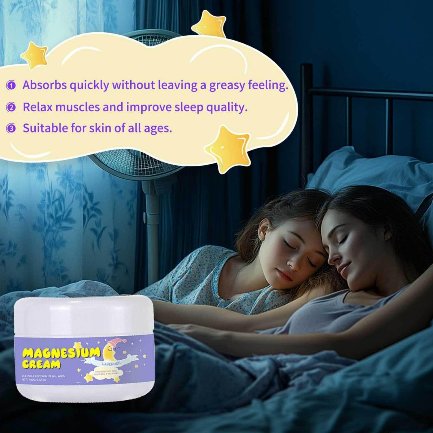 Generic Magnesium Body Lotion for Kids with Lavender and Chamomile, Gentle Moisturising Cream with Shea Butter, Natural Daily Skincare for Legs, Arms and Chest (1pcs)