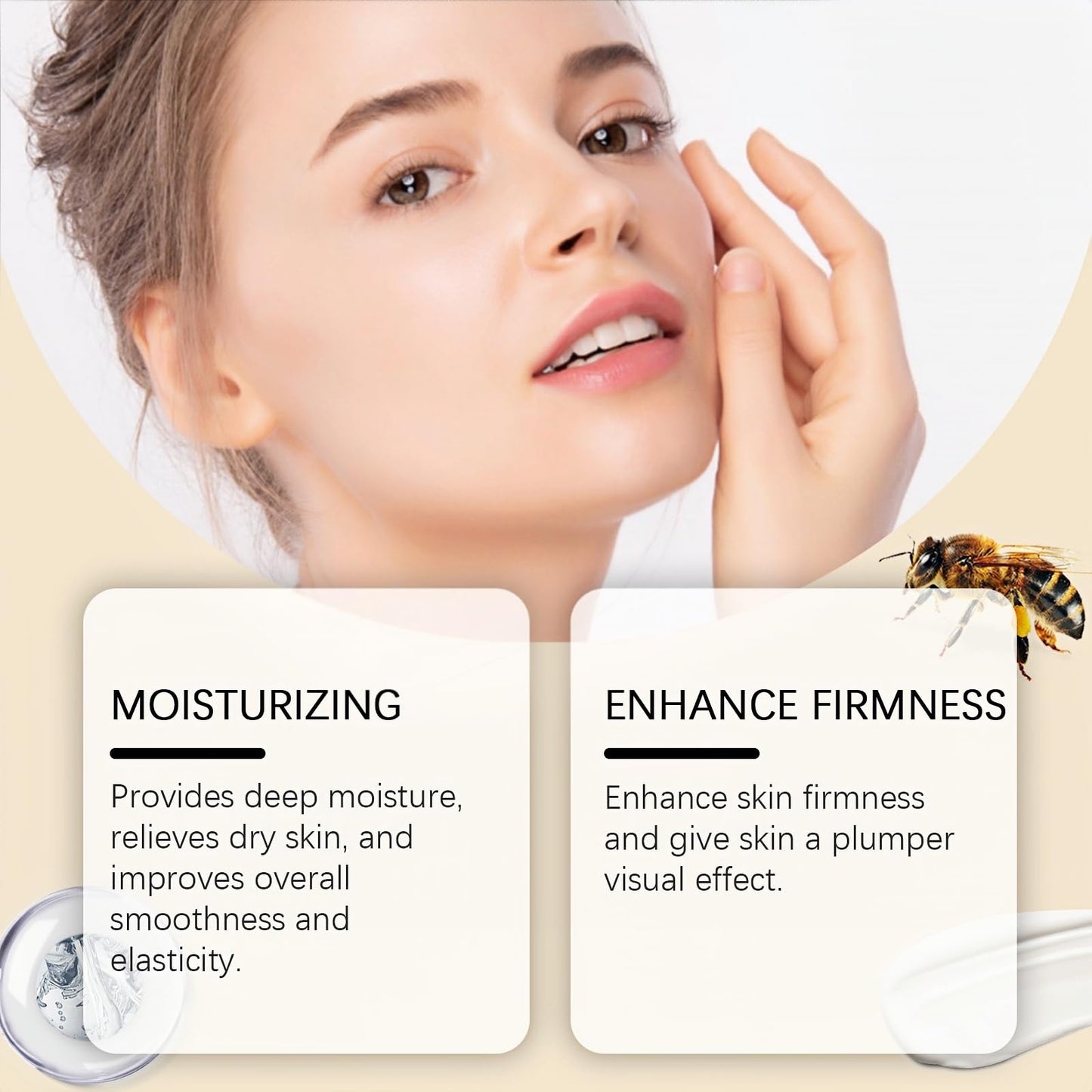 Siyinzu Bee Venom Wrinkle Removal Cream,Bee Venom Anti-Wrinkle Cre-am,B-ee Ven-om Skin Firming Cream,B-ee Ven-om Cre-am,Skin Treatment Creams for women,Anti Aging Face Serum,Sk-in Tightening Creams for Face