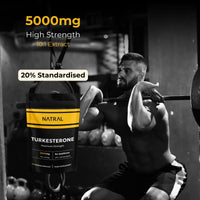 Turkesterone Supplement 5000mg - 120 Caps High Strength - Standardized to 20% Ajuga Turkestanica Extract - for Muscle and Strength - Pure Extract No Additives Or Filler