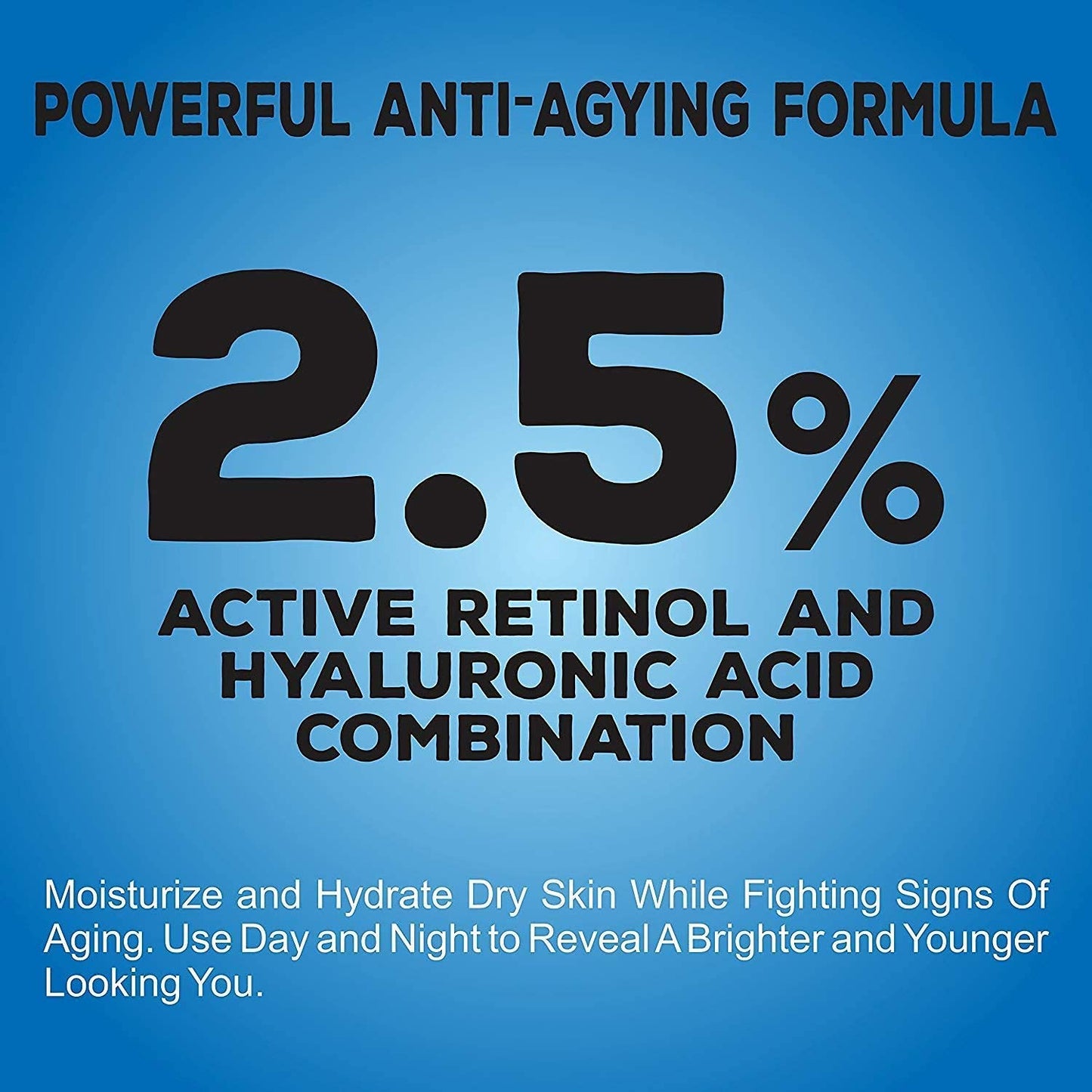 Retinol Moisturizer Cream,ETRONG Anti-aging Wrinkle Night/Day Cream for Face and Eye with 2.5% Retinol,Hyaluronic,Vitamin E and Jojoba Oil (100 ml)