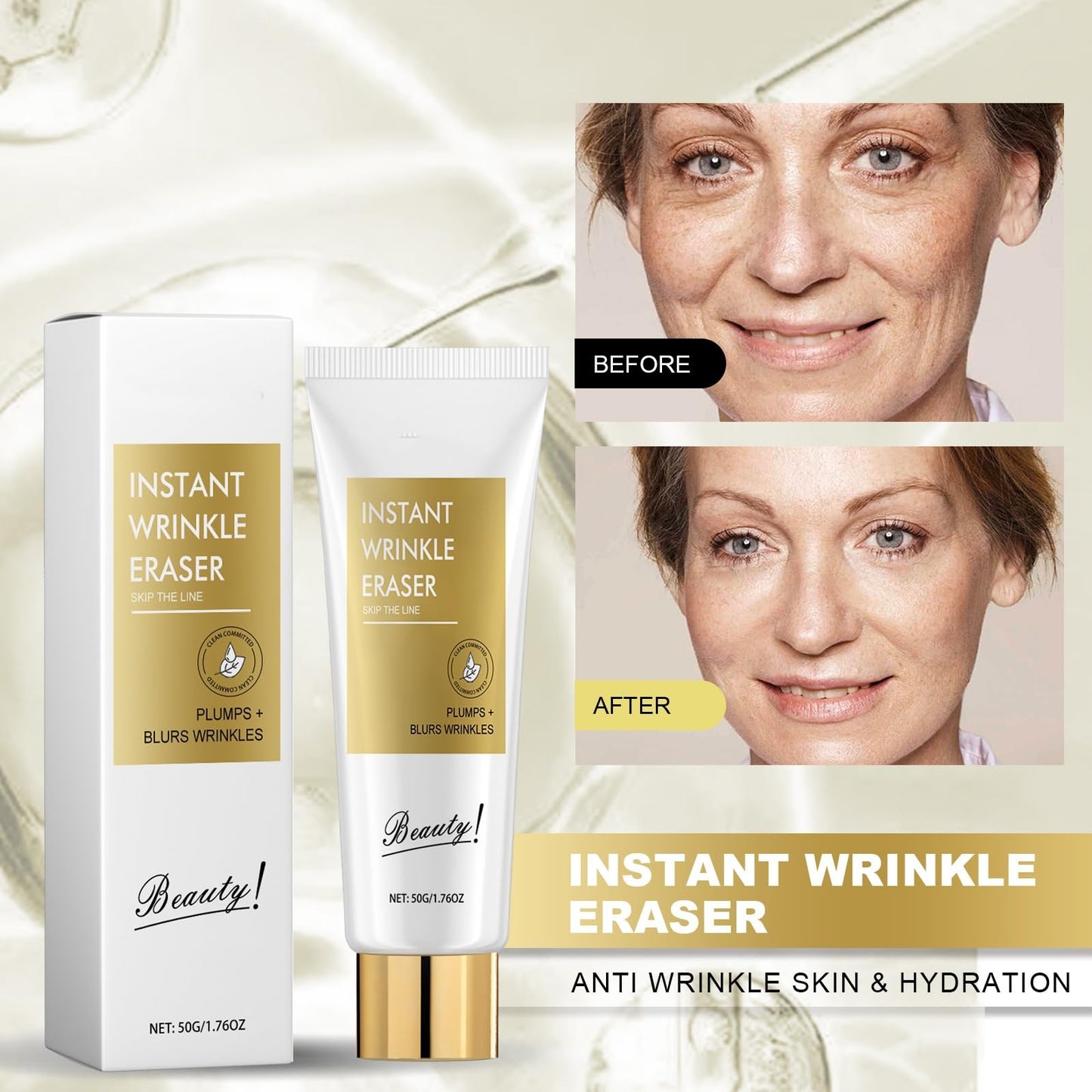 Fankayi Wrinkle Eraser Face Cream,Wrinkle Reducing Skin Firming Cream,Skin Tightening Moisturizer for Face,Anti Wrinkle Face Cream,Firming Face Creams,Reduces Fine Lines,Fade Fine Lines & Tighten Skin
