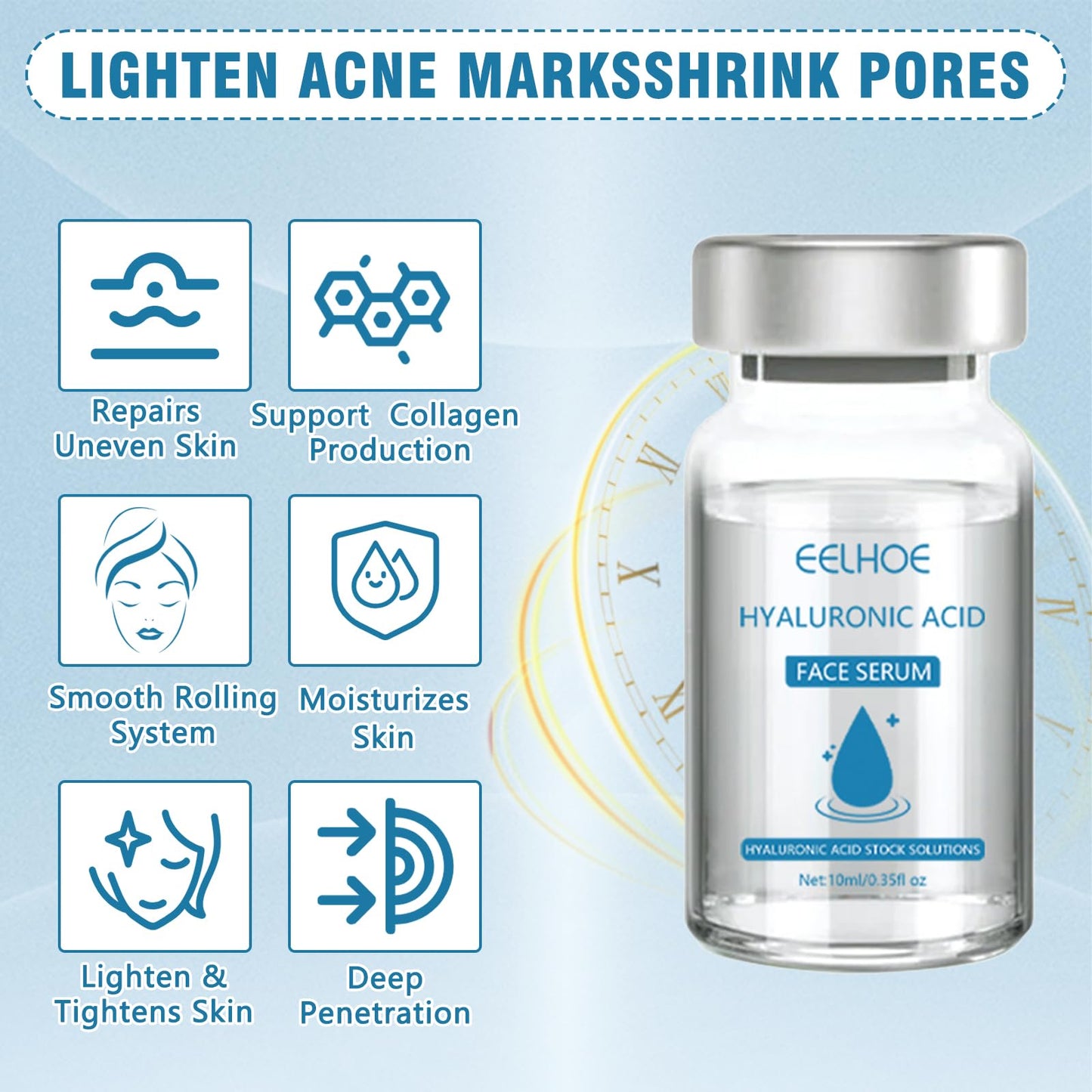 Nadiaen Micro Infusion System for Lips Face, Hyaluronic Acid Face Serum Micro Infusion, Micro Infusion Facial System, Hydrating Serum, Anti Aging Suitable for All Skin Types