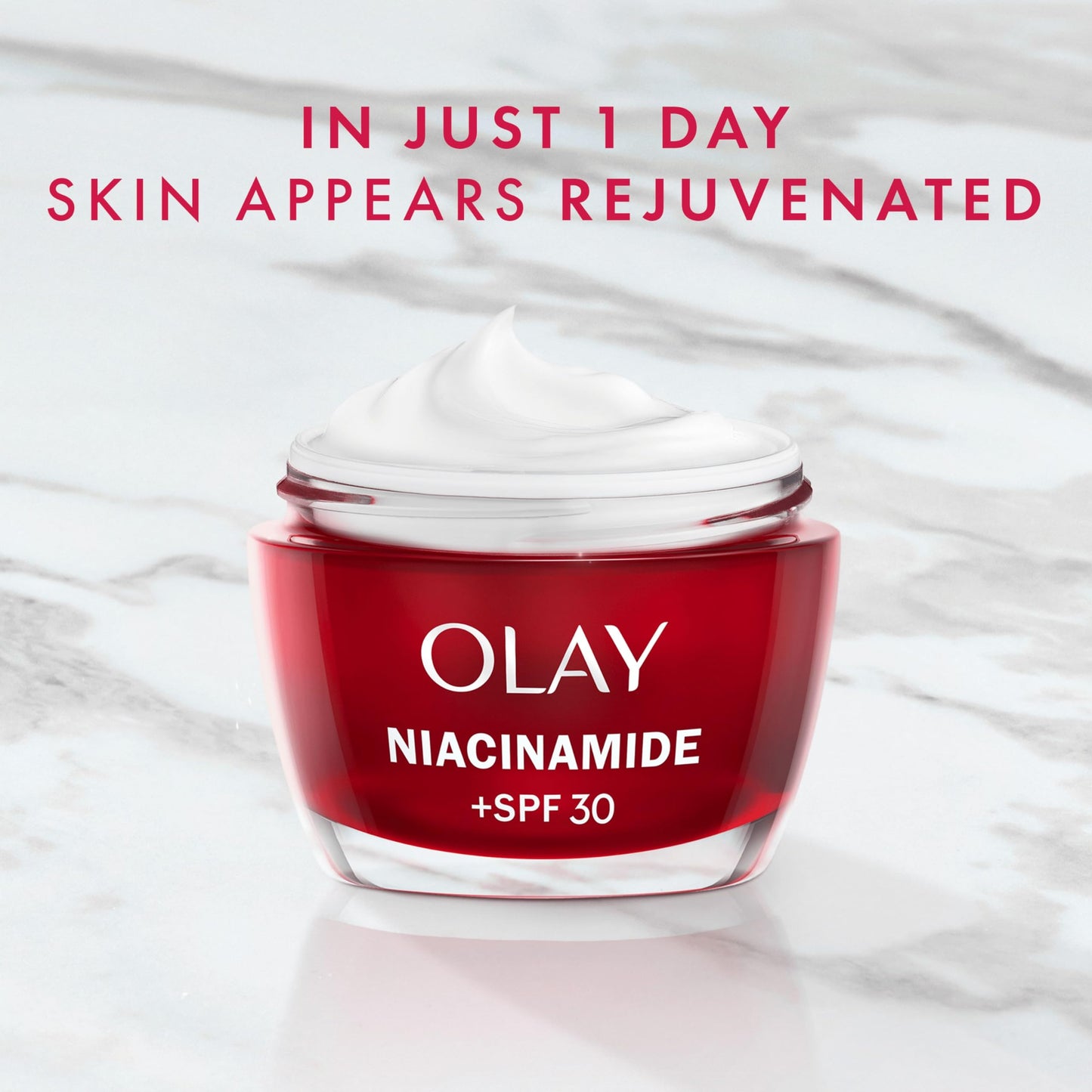 Olay Niacinamide + SPF30 Moisturiser, Day Cream With 99 Percent Pure Niacinamide, Vitamin E and SPF30, 50ml