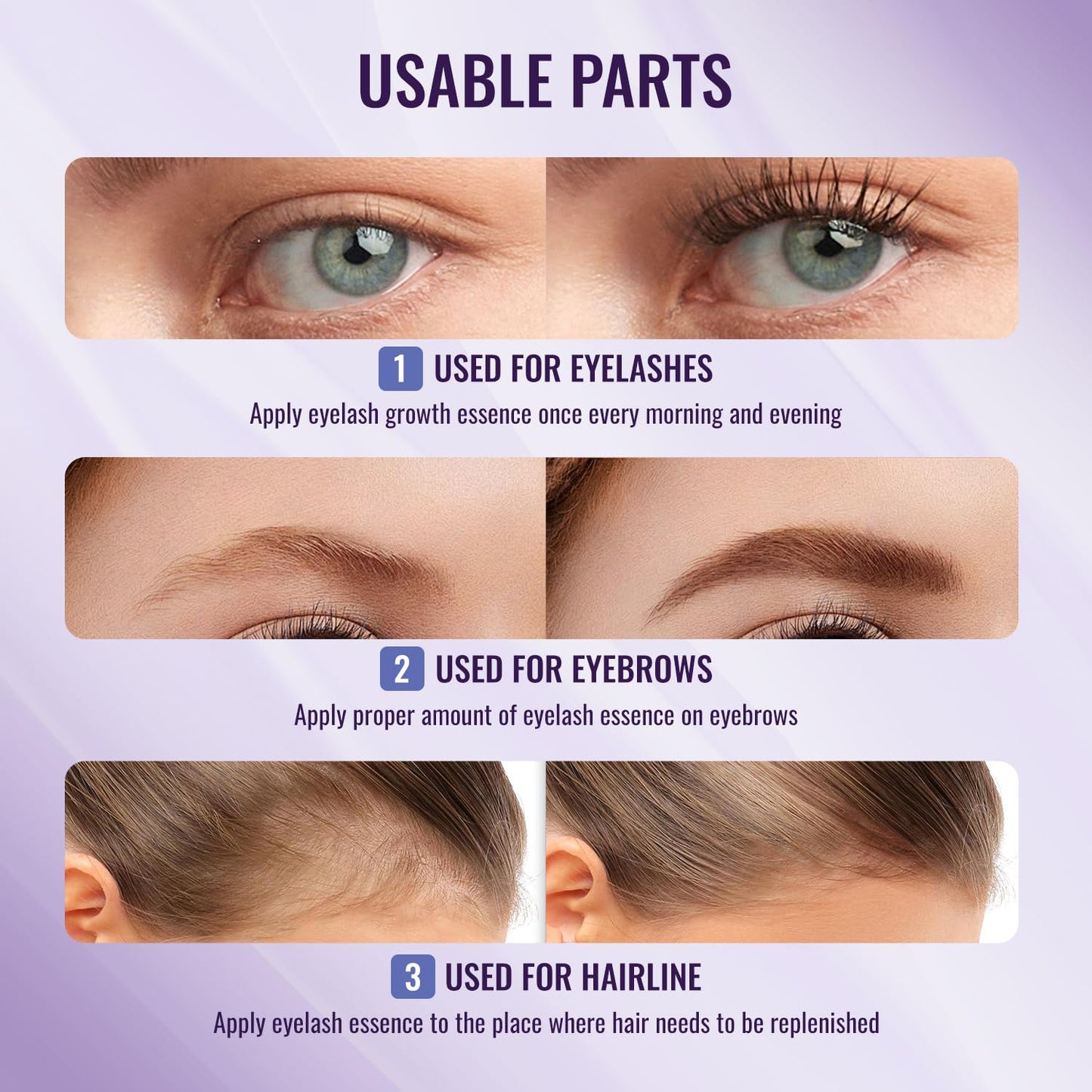 SNOWSEN Eyelash Serum, Enhancing Lash & Brow Serum, Vegan & Cruelty-Free,Natural Peptides & Biotin for Long,Thick Lashes and Eyebrows, Lash Serum with Brow Enhancer, Irritation Free Formula, 2x3.5 ml