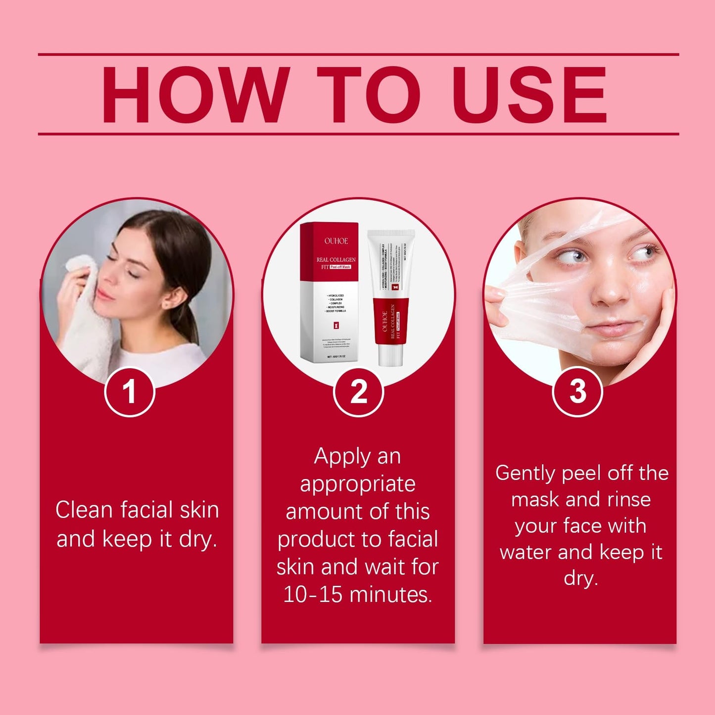 Real Collagen Fit Peel-Off Facial Mask,Collagen Night Wrapping Mask,Collagen Peel-Off Facial Mask,Korean Collagen Face Mask,Facial Mask,Peel-Off Face Masks,Collagen Mask,Face Mask Peel-Off,50g