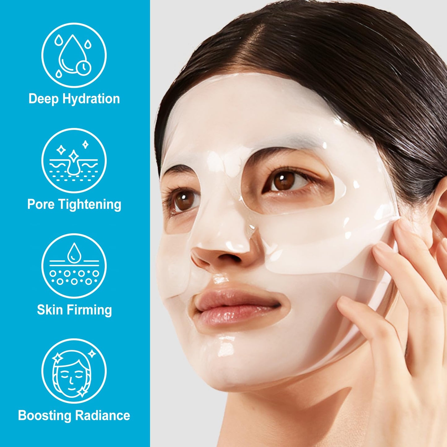 Lxitian Collagen Face Masks Skincare, Collagen Mask with Hyaluronic Acid,Hydrogel Collagen Mask Overnight Face Mask,Real Deep Hydrating Face Mask,Pore Minimizing,Firming Anti Wrinkle Aging Lifting,Deep Repair