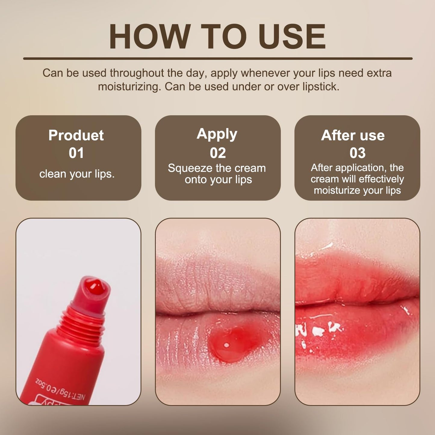 MADGININE 6PCS Lip Butter Balm Lip Balm Vanilla,Mini Lip Balm Set,Used to Soothe Dry and Chapped Lips,Leaving Them Soft,Smooth and Elastic