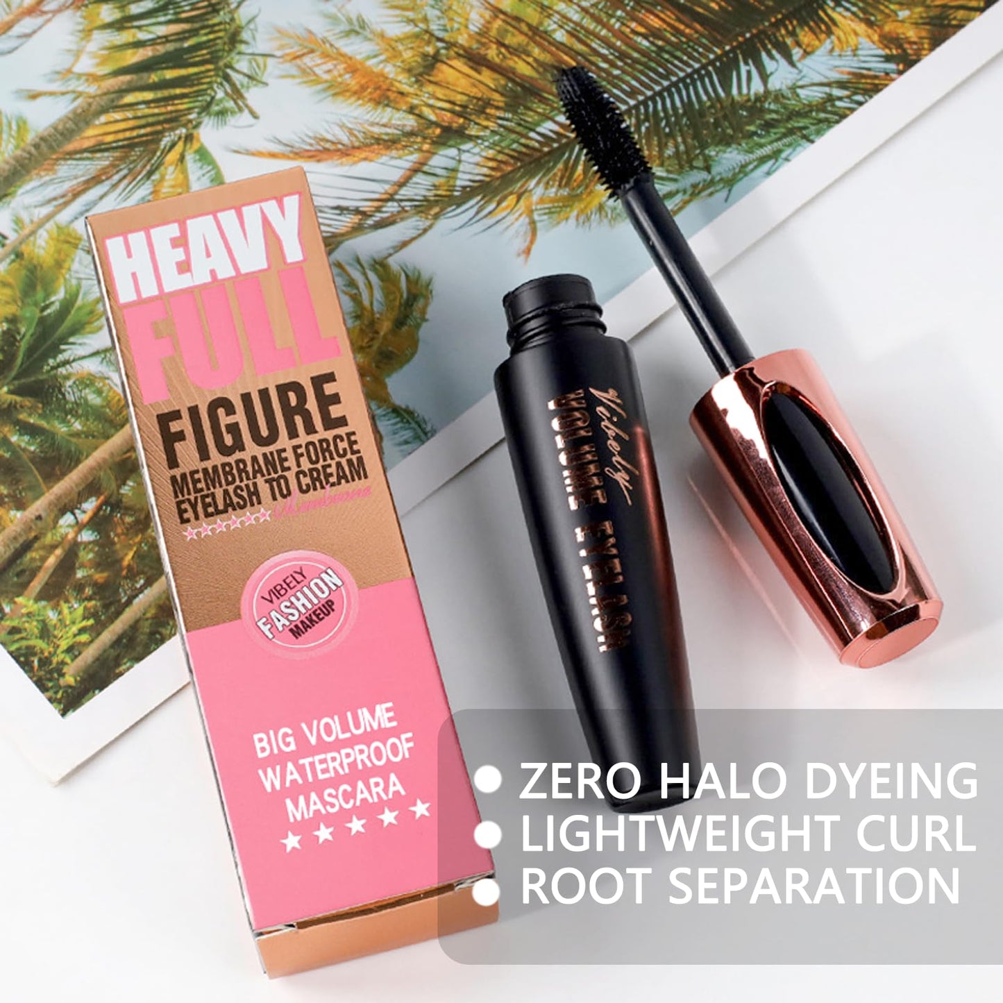 AmiCera Mascara Black, Volume and Length Waterproof Mascara for Older Women, Long Lasting Smudge-proof Hypoallergenic Clump-Free, All Day Natural Looking, Korean 4D Silk Fiber Lash