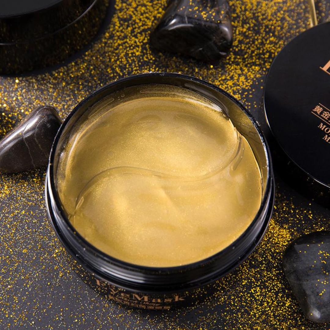 OVALA 24K Gold Eye Mask- 30 Pairs Puffy Eyes & Dark Circles Treatments,Reduce Under Eye Bags and Smooth Wrinkles,Eye Skin Care Pads With Collagen