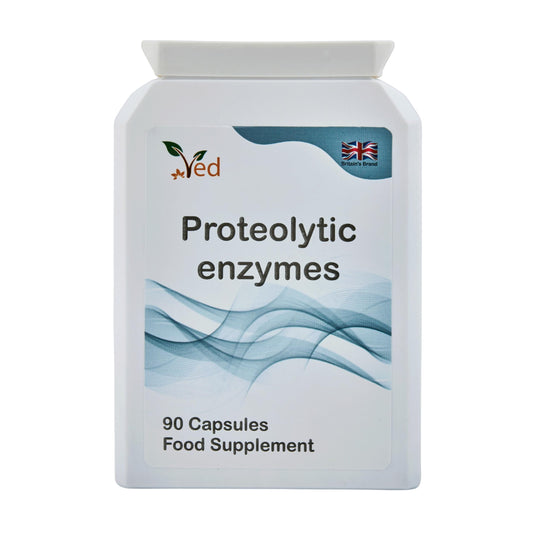 Ved Systemic Proteolytic Enzymes Complex, Mixed Enzyme Formula with Ginger 5 mg & Ionic Trade Minerals 15 mg 90 Capsule(3 Months Supply)