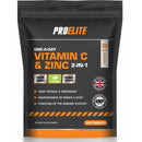 Vitamin C and Zinc 360 Tablets Vegan - Ascorbic Acid with Added Zinc - Maintenance of Normal Immune System - High Strength Vitamin C & Zinc Capsule & Powder Alternative by PROELITE