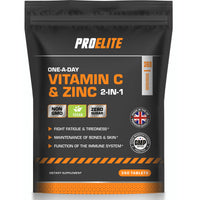 Vitamin C and Zinc 360 Tablets Vegan - Ascorbic Acid with Added Zinc - Maintenance of Normal Immune System - High Strength Vitamin C & Zinc Capsule & Powder Alternative by PROELITE