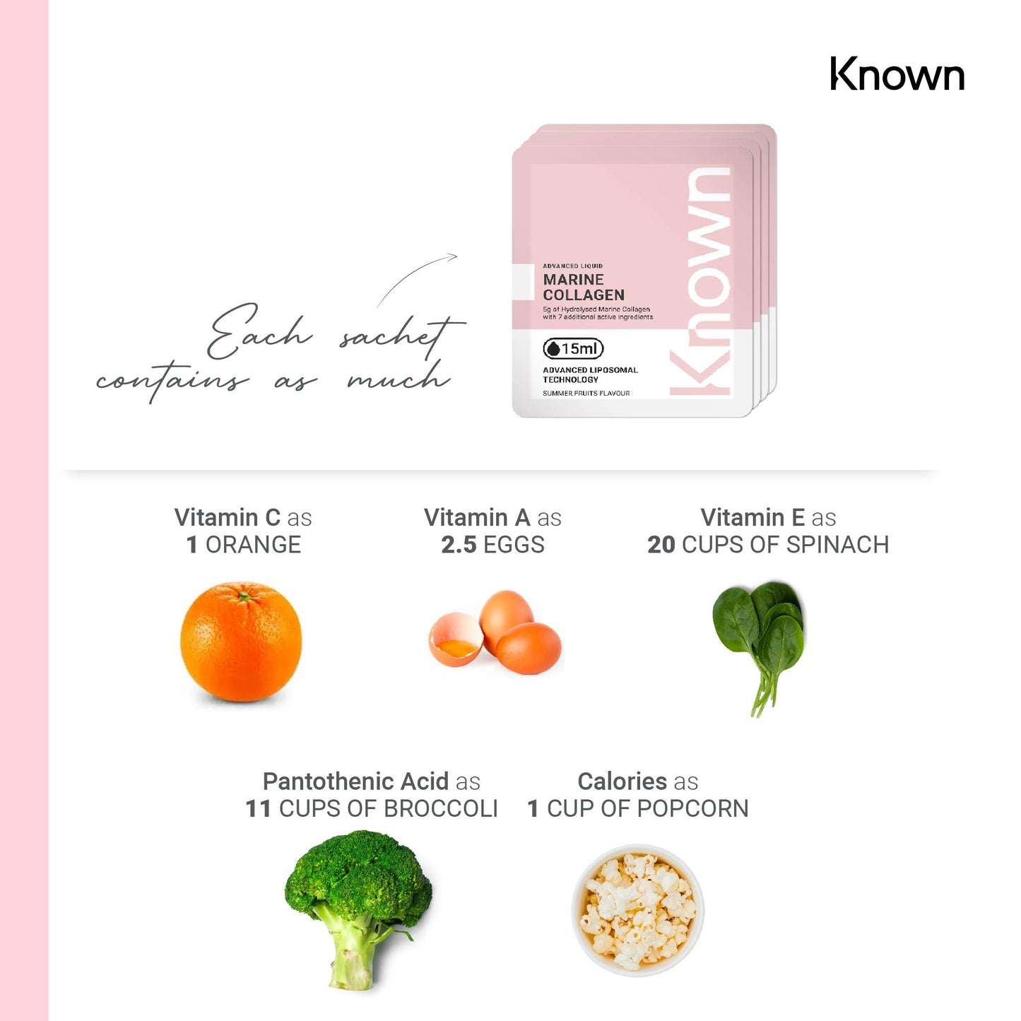 Advanced Collagen Supplement by Known Nutrition with Vitamin C | Liposomal Technology | 14 One-a-Day 5g Collagen Sachets | Supporting Hair, Skin & Nails | Summer Fruits (14 Day Supply)
