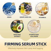 Wormeer Collagen Peptides Firming Serum Stick, Luxurious Skin Tightening Cream for Face & Neck, Anti-Aging Collagen Serum for Face, Neck Firming Cream for Sagging Skin, 30g